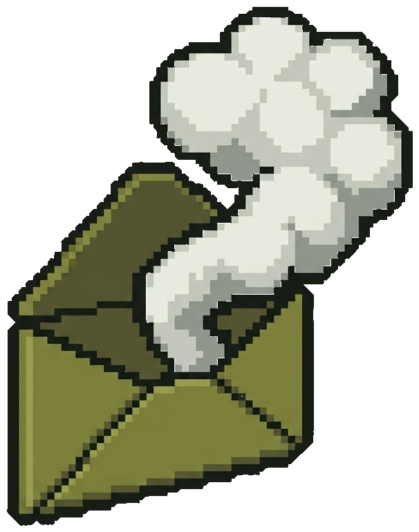 Smokescreen logo: an envelope with smoke rising from it